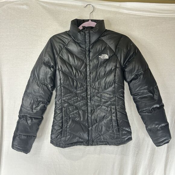 North Face Aconcagua Puffer Jacket Womens XS Black 550 Fill Goose Down - Picture 1 of 11